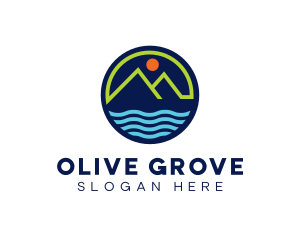 Mountain Coastal River logo design