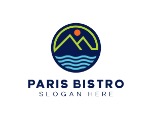 Mountain Coastal River logo design