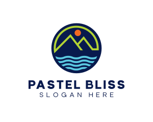 Mountain Coastal River logo design