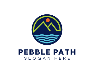 Mountain Coastal River logo design