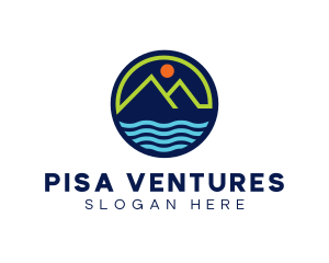 Mountain Coastal River logo design