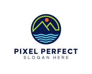 Mountain Coastal River logo design