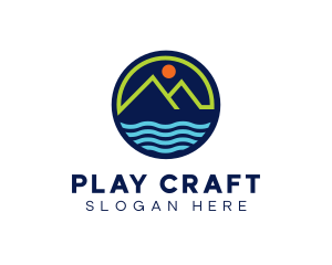 Mountain Coastal River logo design