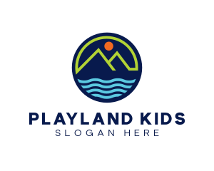 Mountain Coastal River logo design