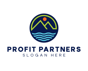 Mountain Coastal River logo design