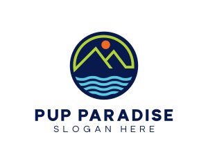 Mountain Coastal River logo design