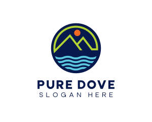 Mountain Coastal River logo design