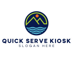 Mountain Coastal River logo design