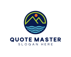 Mountain Coastal River logo design