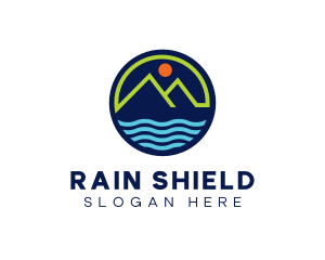 Mountain Coastal River logo design