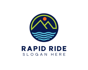 Mountain Coastal River logo design