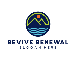 Mountain Coastal River logo design