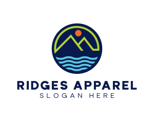 Mountain Coastal River logo design