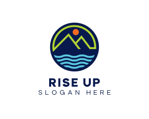 Mountain Coastal River logo design