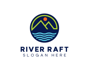 Mountain Coastal River logo design