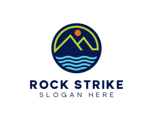 Mountain Coastal River logo design