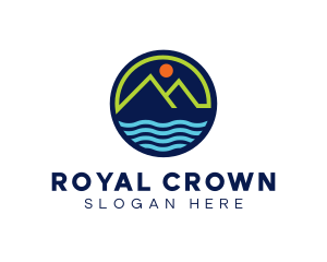 Mountain Coastal River logo design