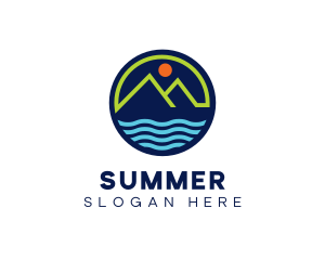 Mountain Coastal River logo design