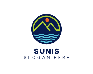 Mountain Coastal River logo design