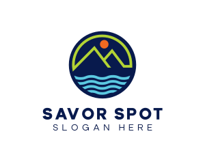 Mountain Coastal River logo design