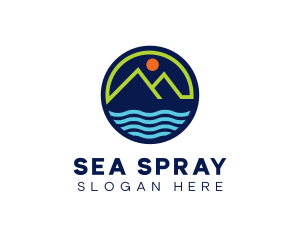 Mountain Coastal River logo design