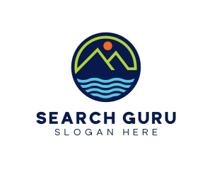 Mountain Coastal River logo design