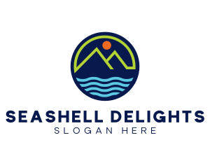 Mountain Coastal River logo design