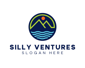 Mountain Coastal River logo design