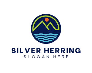 Mountain Coastal River logo design