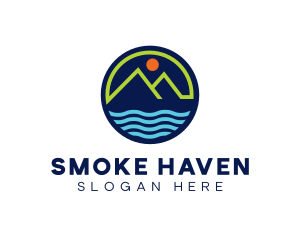 Mountain Coastal River logo design