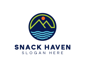 Mountain Coastal River logo design