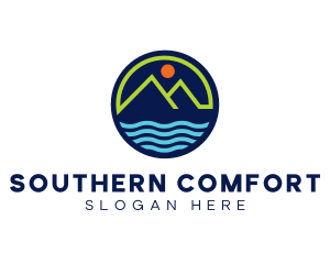 Mountain Coastal River logo design