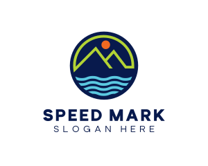 Mountain Coastal River logo design