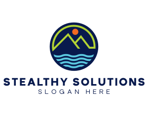 Mountain Coastal River logo design