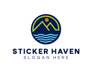 Mountain Coastal River logo design