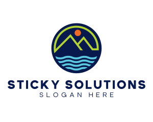 Mountain Coastal River logo design