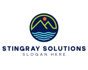 Mountain Coastal River logo design