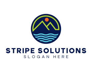 Mountain Coastal River logo design