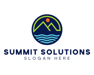 Mountain Coastal River logo design