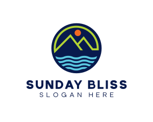 Mountain Coastal River logo design