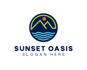 Mountain Coastal River logo design