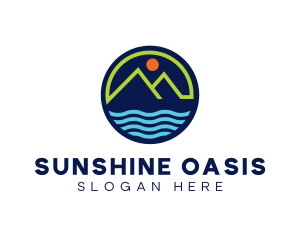 Mountain Coastal River logo design