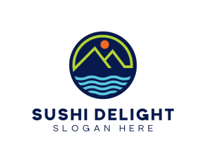 Mountain Coastal River logo design