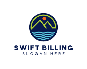 Mountain Coastal River logo design