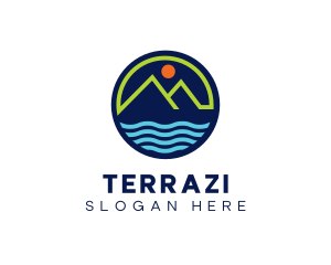 Mountain Coastal River logo design