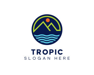 Mountain Coastal River logo design