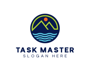 Mountain Coastal River logo design