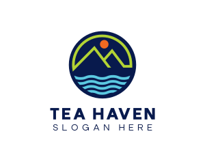 Mountain Coastal River logo design