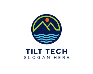 Mountain Coastal River logo design