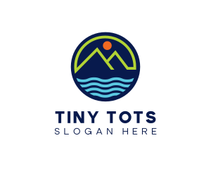 Mountain Coastal River logo design